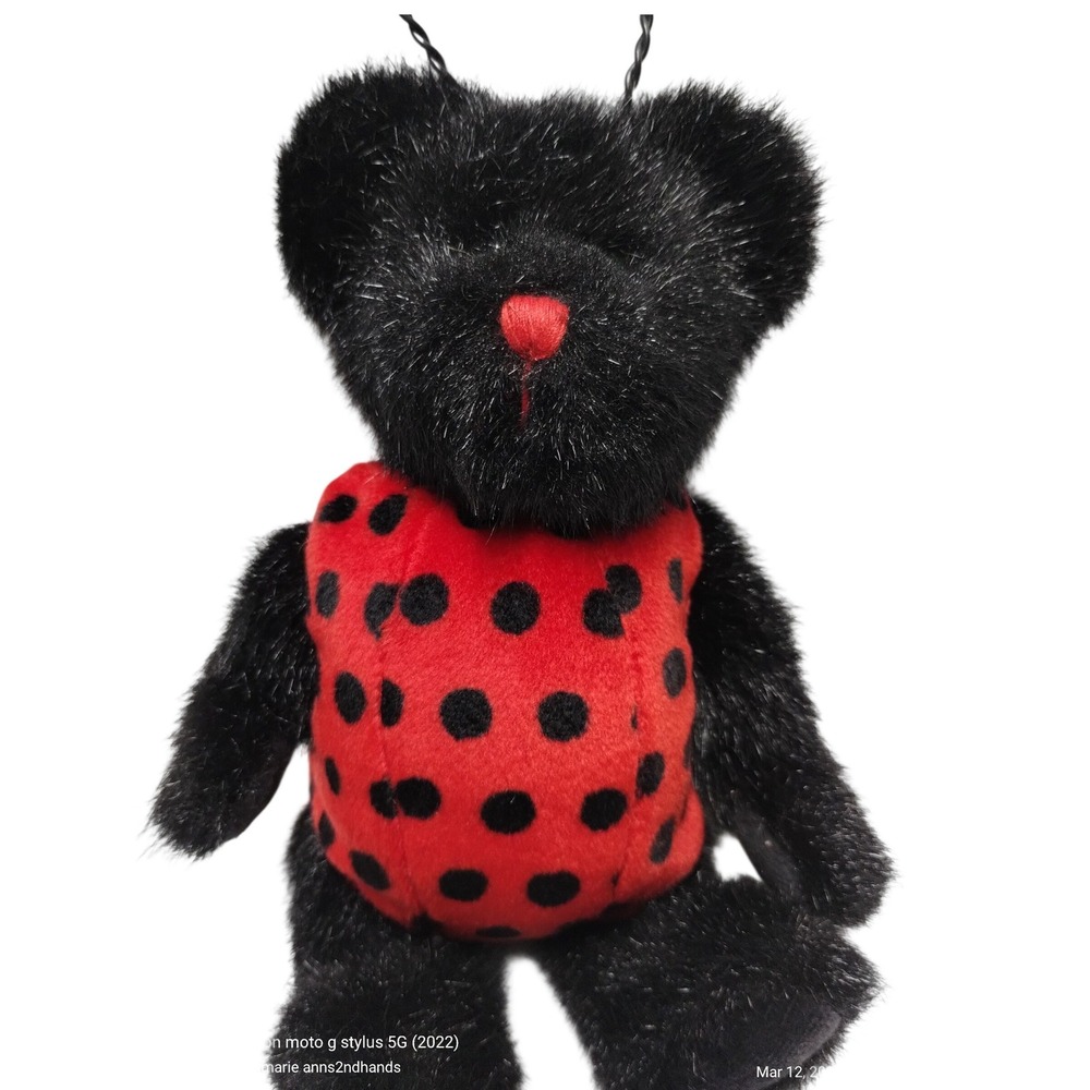 Boyds Bears Dottie B. Bug Ladybug Plush Teddy Bear 913936 TJ Best Dressed Black